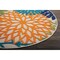 Homeroots 4 ft. Round Orange Floral Outdoor Area Rug 384634 - alternate 7